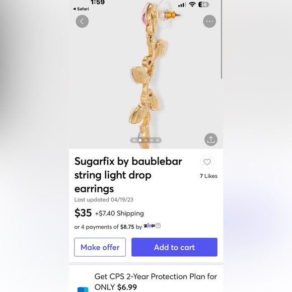 SUGARFIX BaubleBar Dangle Drop Earrings Silver Statement Holiday Gift Jewelry - Picture 6 of 8